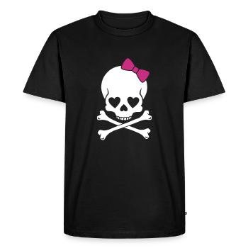 Crâne Fillette - T-shirt Premium bio Homme - noir - Devant - Nico (187cm)