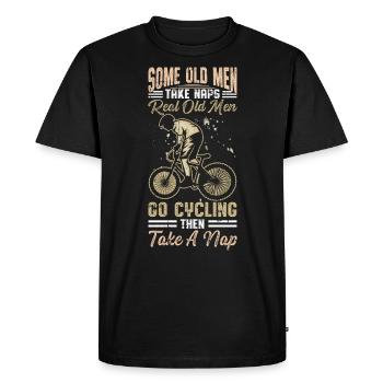 Pour faire du vélo - T-shirt Premium bio Homme - noir - Devant - Nico (187cm)