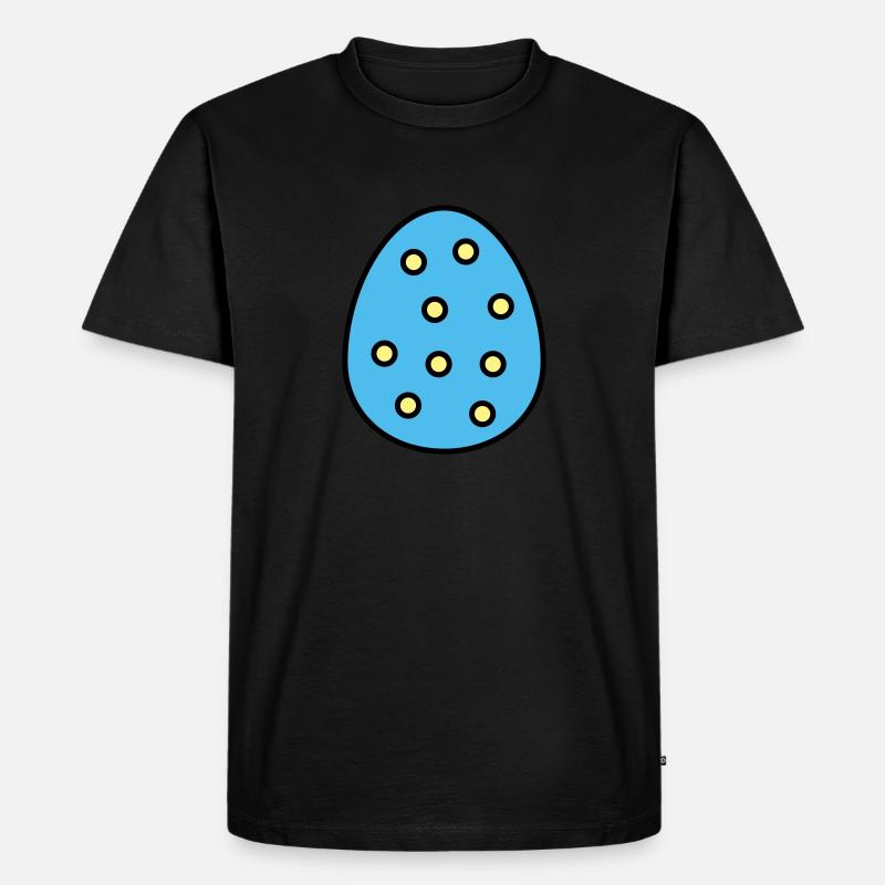 Osterei gepunktet - Männer Premium Bio T-Shirt - Schwarz