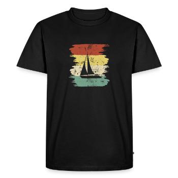 Retro Sailing Fan Sailing Sail Lovier Cool Gift - Men's Premium Organic T-Shirt - black - Front - Nico (187cm)
