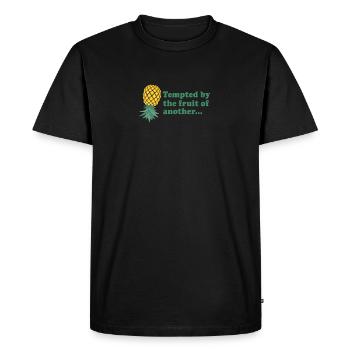 Drôle de slogan échangiste Marchandise - T-shirt Premium bio Homme - noir - Devant - Nico (187cm)