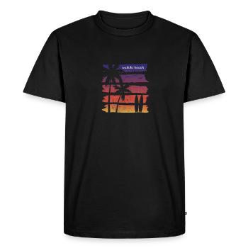 Waikiki Beach Oahu Hawaii Fan Vacances Souvenir - T-shirt Premium bio Homme - noir - Devant - Nico (187cm)