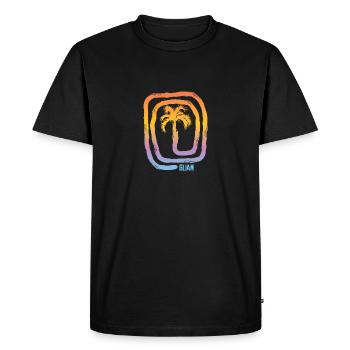 Cool Guam Palm Tree Souvenir Vacation - Men's Premium Organic T-Shirt - black - Front - Nico (187cm)