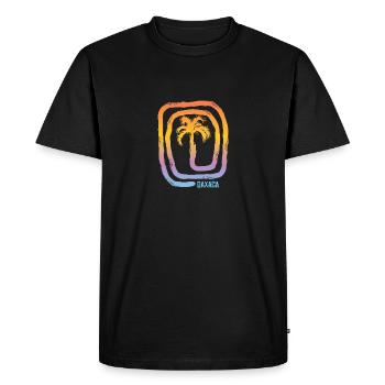 Cool Oaxaca Mexico Palm Tree Souvenir Vacation - Men's Premium Organic T-Shirt - black - Front - Nico (187cm)