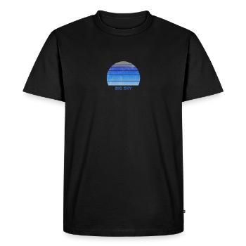 Rétro Big Sky Montana Sunset Outdoors Fan Ski - T-shirt Premium bio Homme - noir - Devant - Nico (187cm)