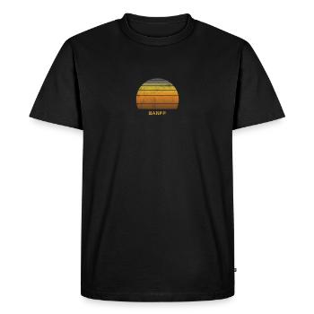 Retro Banff Canada Ski Skiing Outdoors Fan Sunset - Men's Premium Organic T-Shirt - black - Front - Nico (187cm)