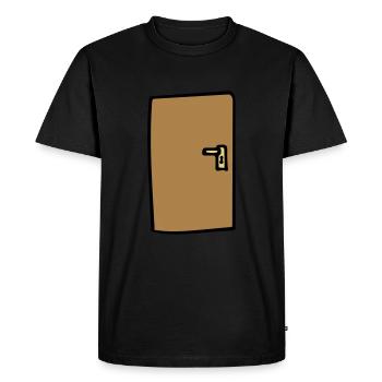 Porte couleur personnalisable - T-shirt Premium bio Homme - noir - Devant - Nico (187cm)