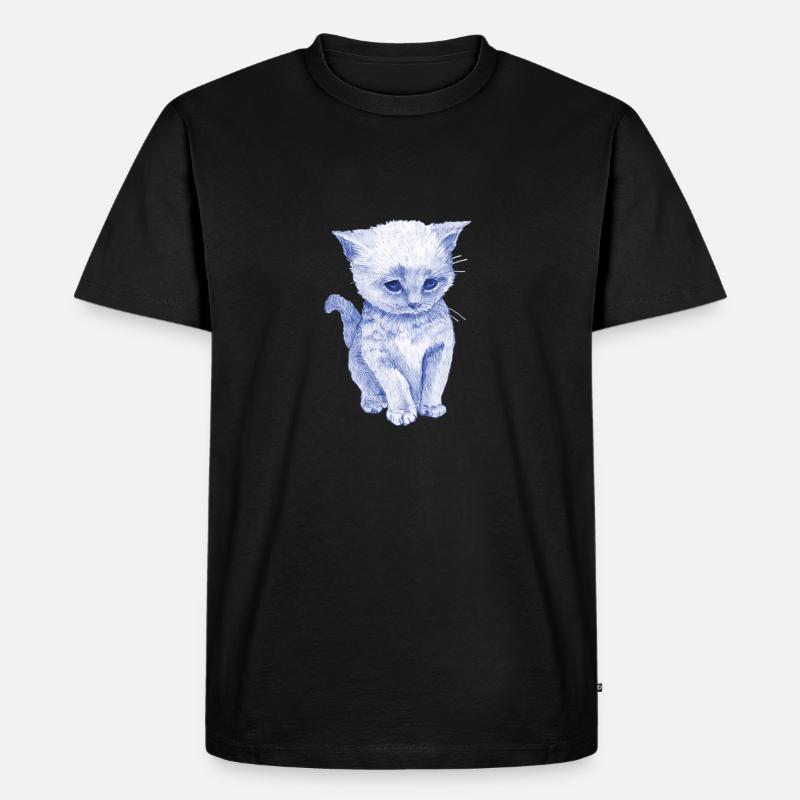 Schmuse Katze - Männer Premium Bio T-Shirt - Schwarz