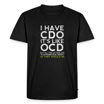 J'ai CDO c'est comme une parodie sarcastique drôle d'OCD - T-shirt Premium bio Homme - noir - Devant - Nico (187cm)