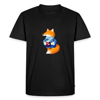 renard - T-shirt Premium bio Homme - noir - Devant - Nico (187cm)