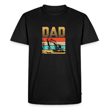 Excavator Dad Love - T-shirt Premium bio Homme - noir - Devant - Nico (187cm)