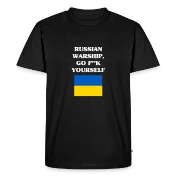 Ukraine - Men's Premium Organic T-Shirt - black - Front - Nico (187cm)