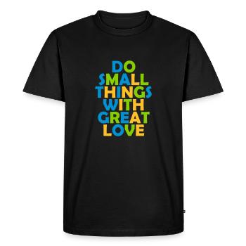 Quote do small things - Men's Premium Organic T-Shirt - black - Front - Nico (187cm)