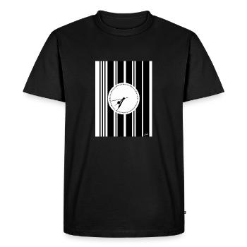 STAY - Men's Premium Organic T-Shirt - black - Front - Nico (187cm)
