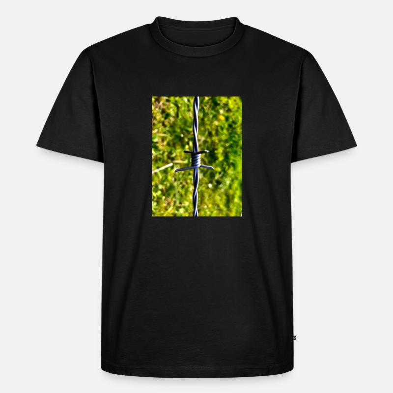 Draht - Männer Premium Bio T-Shirt - Schwarz