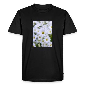 snow-in-summer also woolly thistle Hornkraut - Men's Premium Organic T-Shirt - black - Front - Nico (187cm)
