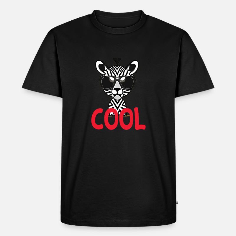 Cooles Zebra - cool - Männer Premium Bio T-Shirt - Schwarz