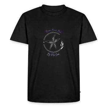 Karma Beach starfish violet bleu - T-shirt Premium bio Homme - noir - Devant - Nico (187cm)
