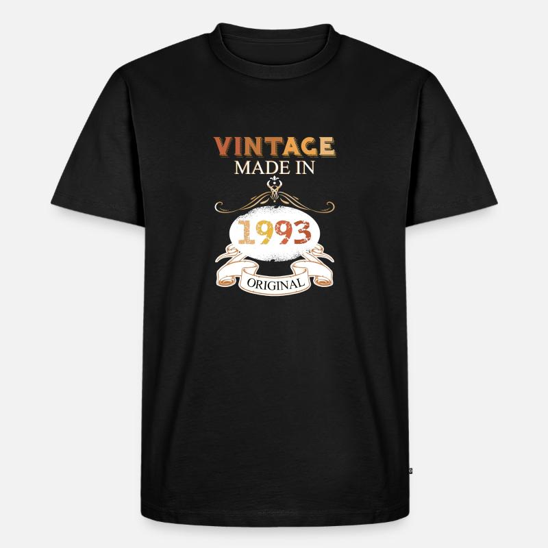 30. Geburtstag Vintage Geschenk Geschenkidee - Männer Premium Bio T-Shirt - Schwarz