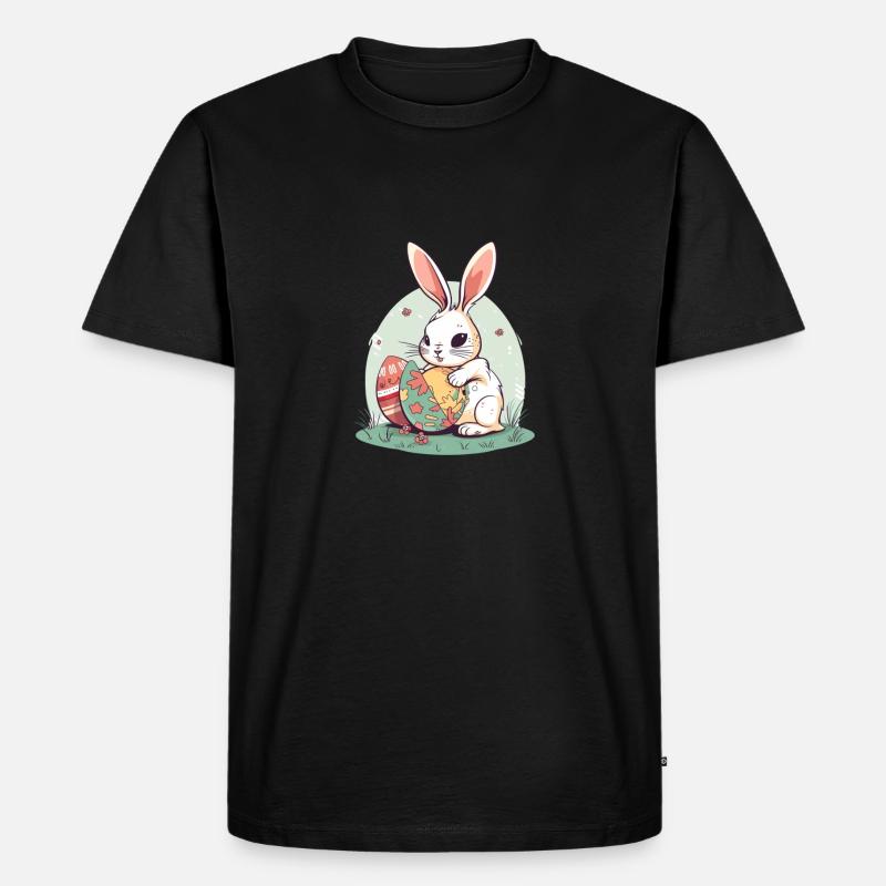 Osterhase - Männer Premium Bio T-Shirt - Schwarz