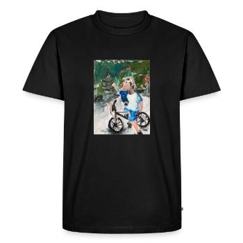 Together/ Zusammen - Men's Premium Organic T-Shirt - black - Front - Nico (187cm)