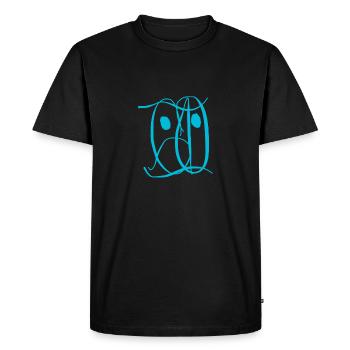 Abstract face on t-shirt - Men's Premium Organic T-Shirt - black - Front - Nico (187cm)