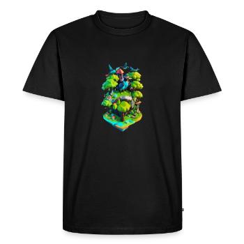 Terre durable - T-shirt Premium bio Homme - noir - Devant - Nico (187cm)