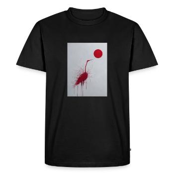 Crane sun - Men's Premium Organic T-Shirt - black - Front - Nico (187cm)