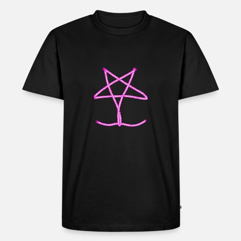 Shibari 5 pink - Männer Premium Bio T-Shirt - Schwarz