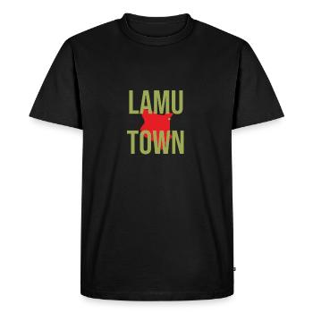 Lamu Town - Men's Premium Organic T-Shirt - black - Front - Nico (187cm)