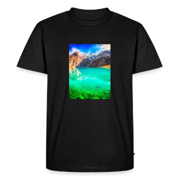 PARADISE LAKE - Men's Premium Organic T-Shirt - black - Front - Nico (187cm)