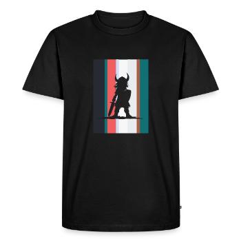 Suède Runes Mer du Nord - T-shirt Premium bio Homme - noir - Devant - Nico (187cm)
