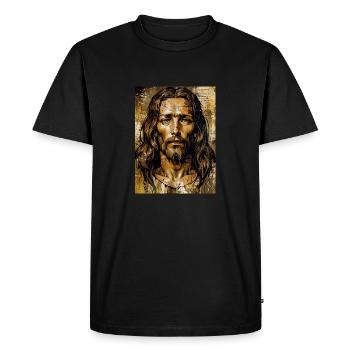 Le Messie souffrant - T-shirt Premium bio Homme - noir - Devant - Nico (187cm)