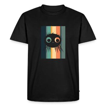 Tarentule Soie rampante - T-shirt Premium bio Homme - noir - Devant - Nico (187cm)