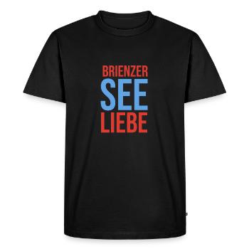 Lac de Brienz Love - T-shirt Premium bio Homme - noir - Devant - Nico (187cm)