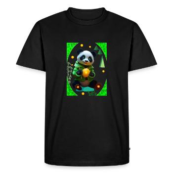 Cyber Lemon Panda - T-shirt Premium bio Homme - noir - Devant - Nico (187cm)