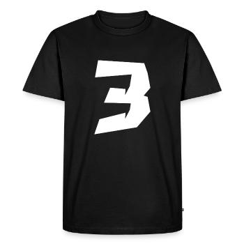 Meilleure vente Numéro 3 - T-shirt Premium bio Homme - noir - Devant - Nico (187cm)