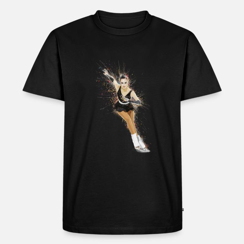 Dynamisches Eiskunstlaufen für einen - Männer Premium Bio T-Shirt - Schwarz