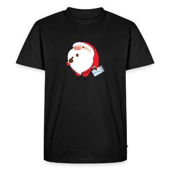 Cute Santa - T-shirt Premium bio Homme - noir - Devant - Nico (187cm)