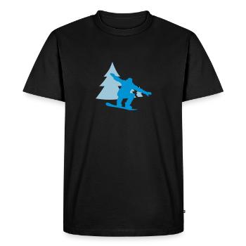 snowboarder trees - T-shirt Premium bio Homme - noir - Devant - Nico (187cm)