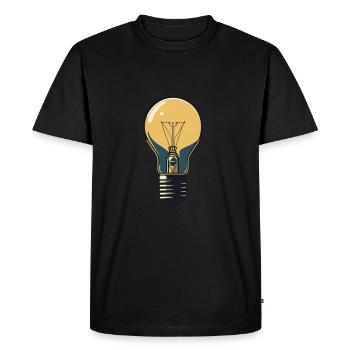 idea light bulb - Men's Premium Organic T-Shirt - black - Front - Nico (187cm)