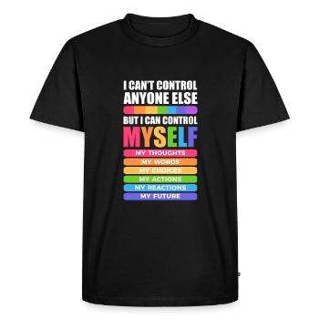 Bullying - Men's Premium Organic T-Shirt - black - Front - Nico (187cm)