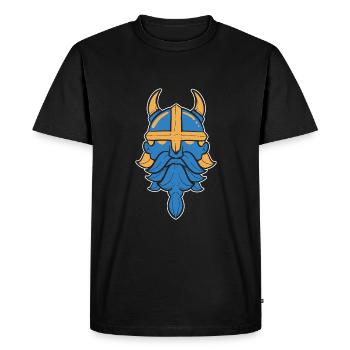 Suède Suédois Viking Viking - T-shirt Premium bio Homme - noir - Devant - Nico (187cm)