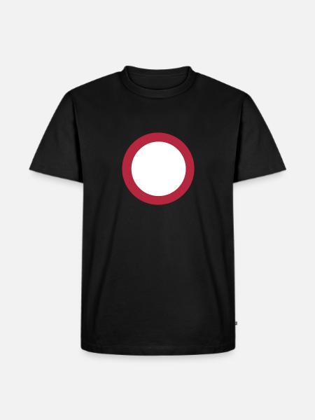 verkehrsschild - Männer Premium Bio T-Shirt - Schwarz