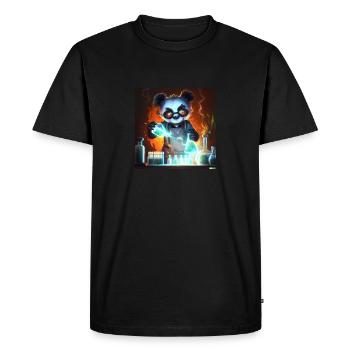 Le savant fou Panda mélange des produits chimiques - T-shirt Premium bio Homme - noir - Devant - Nico (187cm)