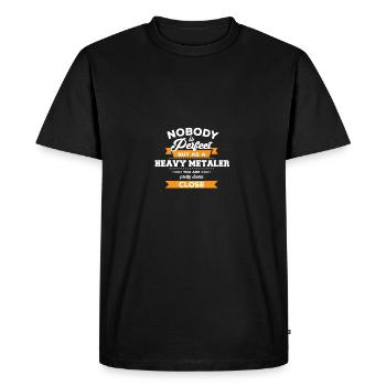 Heavy Metal - Présent - Rock - Métal - Metaler - T-shirt Premium bio Homme - noir - Devant - Nico (187cm)