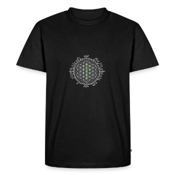7 chakras méditation yoga cadeau spirituelle - T-shirt Premium bio Homme - noir - Devant - Nico (187cm)