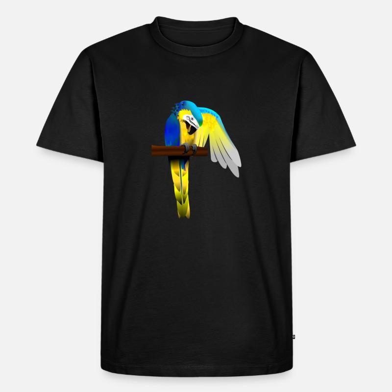 Papagei - Männer Premium Bio T-Shirt - Schwarz