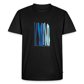 Abstract design The source of the waterfall - Men's Premium Organic T-Shirt - black - Front - Nico (187cm)
