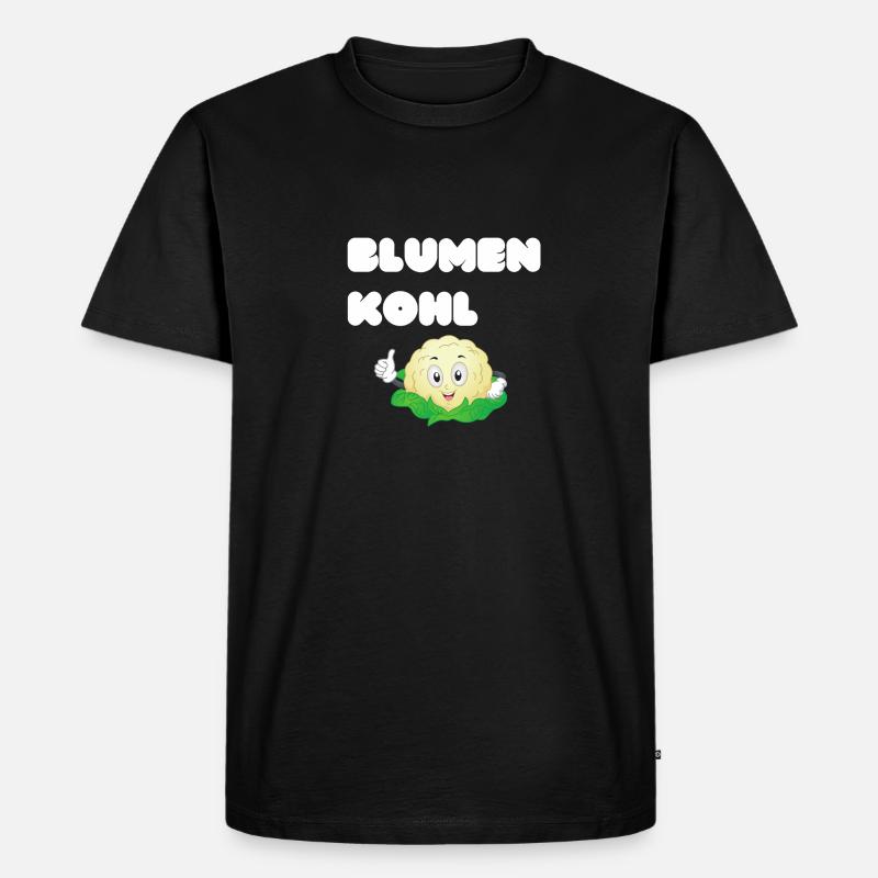 Blumenkohl - Männer Premium Bio T-Shirt - Schwarz